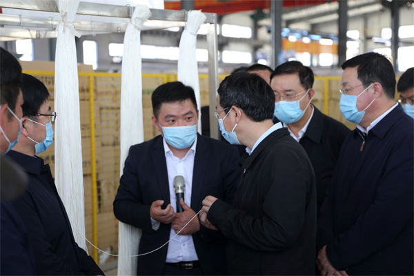 2020年4月14日辽宁省副省长张立林莅临辽宁EVO视讯环保产业园